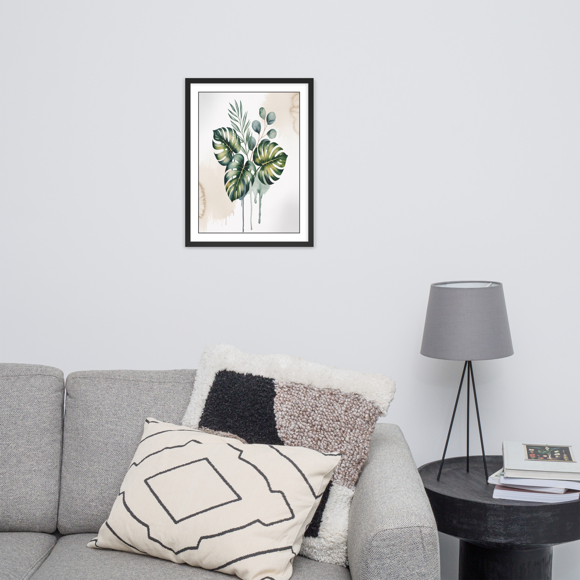 Tropical Monstera Watercolor Art - Modern Botanical Wall Print